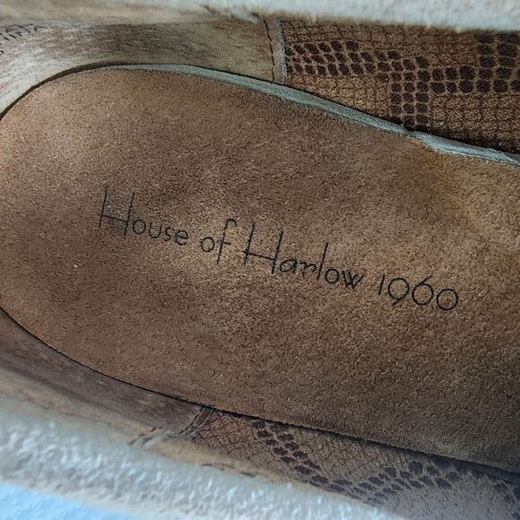 House of Harlow 1960 Gunner Light Taupe Suede Platform Lug Sole Loafers - Picture 14 of 14